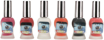 Ramble Selfie Super Matte Nail Polish White(Pack of 6)
