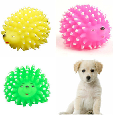 

SRI High Quality Natural Rubber Cute Colorfull Hedgehog Toy For Puppy Rubber Squeaky Toy For Dog
