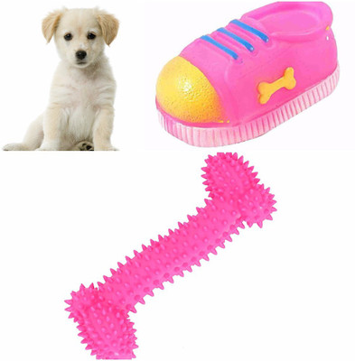 

SRI High Quality Natural Rubber Cute Colorfull Squeak Shoe Toy With Bone Toy For Puppy - Small Rubber Squeaky Toy For Dog
