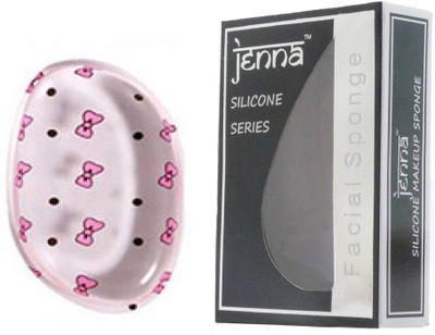 

Jenna Silicone Makeup Beauty Sponge for Concealer and Foundation – Applicator for Cosmetic Blending (Ribbon)