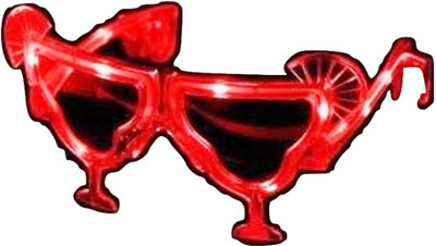 

Funcart Red LED Hawaain juice Eye glasses