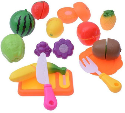 

SMT SMT Toys Realistic Sliceable Fruit Cutting Play Toy Set Multi Color (Color May Vary)