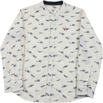 

Allen Solly Junior Boys Printed Casual Shirt, White