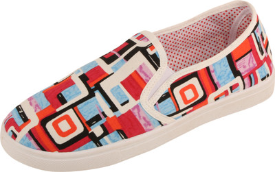 

SNKR FRKR Women's Casual Slip-Ons By Sneaker Freaker Canvas Shoes For Women(Red, Blue
