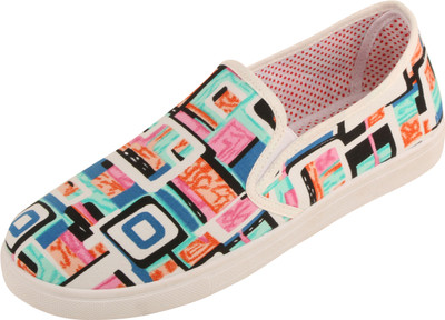 

SNKR FRKR Women's Casual Slip-Ons By Sneaker Freaker Canvas Shoes For Women(Pink, Blue