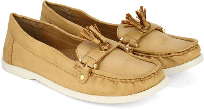 

Carlton London Loafers For Women(Beige