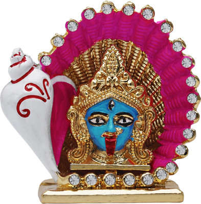 

Kulin Goddess Mahakali Idol For Car Dashboard | Home Decor | Gifting Decorative Showpiece - 6.2 cm(Alloy, Multicolor)