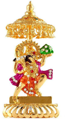 

Kulin Lord Hanuman | Bajrangbali Idol For Car Dashboard | Home Decor | Gifting Decorative Showpiece - 9.9 cm(Alloy, Multicolor)