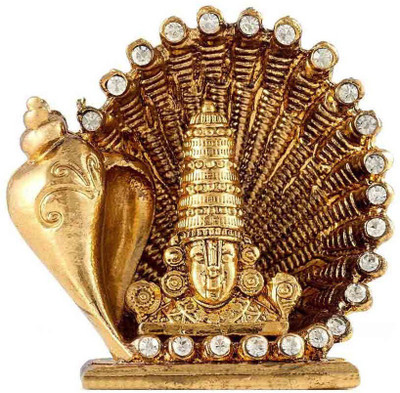 

Kulin Lord Tirupathi Balaji Idol For Car Dashboard | Home Decor | Gifting Decorative Showpiece - 6.2 cm(Alloy, Gold)