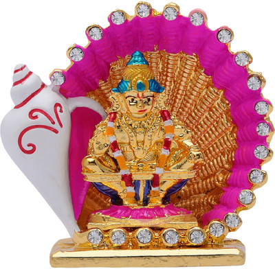 

Kulin God Ayappa Idol For Car Dashboard | Home Decor | Gifting Decorative Showpiece - 6.2 cm(Alloy, Multicolor)