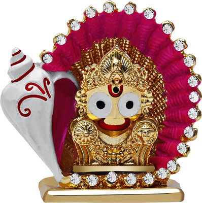 

Kulin God Jagannath Idol For Car Dashboard | Home Decor | Gifting Decorative Showpiece - 6.2 cm(Alloy, Multicolor)