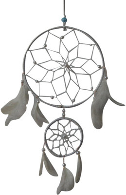 

Ripe India Dream Catcher Wall Hanging White Color 16- inch Decorative Showpiece - 40 cm(Wool, White)
