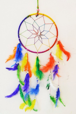 

Ripe India Dream Catcher Wall Hanging Multicolor Color 16- inch Decorative Showpiece - 40 cm(Wool, Multicolor)