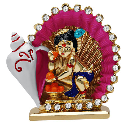 

Kulin Lord Krishna | Balgopal Idol For Car Dashboard | Home Decor | Gifting Decorative Showpiece - 6.2 cm(Alloy, Multicolor)