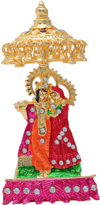

Kulin Radha Krishna | Radhe Shyam Idol For Car Dashboard | Home Decor | Gifting Decorative Showpiece - 9.8 cm(Alloy, Multicolor)