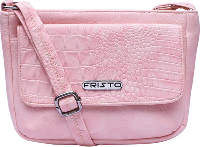 

Fristo Women Casual Pink PU Sling Bag