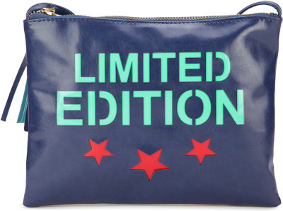 

People Women Casual Blue PU Sling Bag