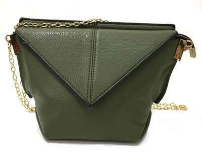 

Nirang Women Evening/Party Green Leatherette Sling Bag