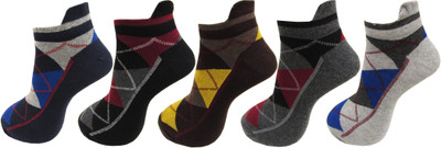 RC. ROYAL CLASS Men & Women Geometric Print Low Cut(Pack of 5)