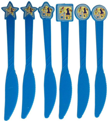 Funcart Fun at 1 Boy theme knives (6 pcs/pack) Disposable Plastic Serving Spoon Set(Pack of 6) available at flipkart for Rs.149