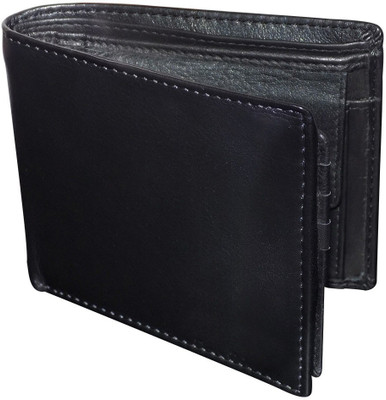 

Kan Genuine Leather Money clip Wallet/Document Holder for Men(Black)