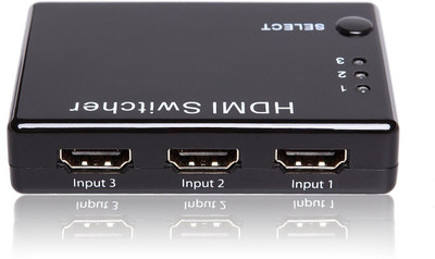 

C&E TV-out Cable Ultra High Performance HDMI Switcher, 3to1 Switch with IR Remote(Black, For Xbox)
