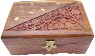 

Desi Karigar Jewellery Box Jewellery Vanity Box(Brown)