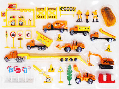 

Emob Complete Truck World Construction Crew 40 Pcs Mini Diecast Vehicle Toy Play Set Comes with Variety of Vehicles and Figures(Multicolor)