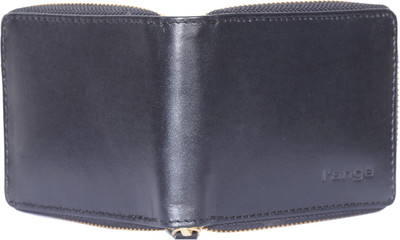 

l'ange Men Black Genuine Leather Wallet(3 Card Slots)