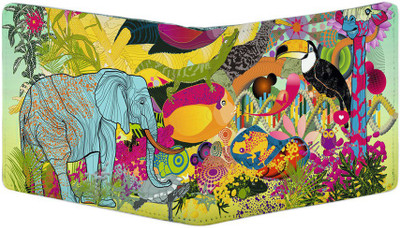 

PrintClub Men Multicolor Canvas Wallet(6 Card Slots)