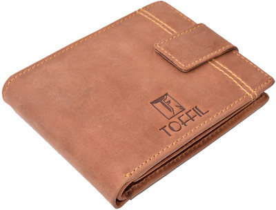 

Toffil Men Brown Genuine Leather Wallet(9 Card Slots)