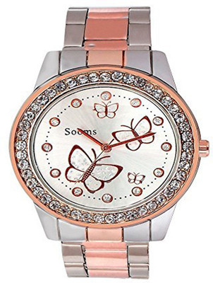 

Rokcy Sooms Swiss Style Dual Tone Butterfly Dial Watch For Girls & Women Watch - For Girls