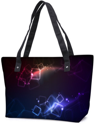 

Snoogg Pack Of 2 Crystal Squares Combo Tote Shopping Grocery Bag With Coin Pencil Purse Shoulder Bag(Multicolor, 5 L)