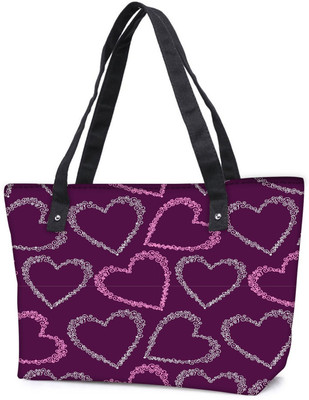 

Snoogg Pack Of 2 Multiple Hearts Pink Pattern Combo Tote Shopping Grocery Bag With Coin Pencil Purse Shoulder Bag(Multicolor, 5 L)