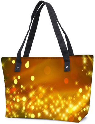 

Snoogg Pack Of 2 Golden Sparkles Abstract Combo Tote Shopping Grocery Bag With Coin Pencil Purse Shoulder Bag(Multicolor, 15 L)