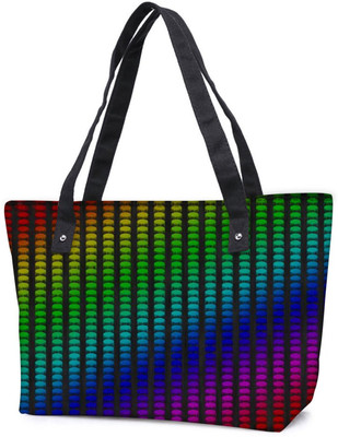 

Snoogg Pack Of 2 Polka Colourful 2416 Combo Tote Shopping Grocery Bag With Coin Pencil Purse Shoulder Bag(Multicolor, 5 L)