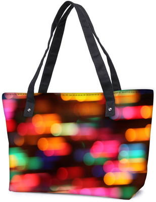 

Snoogg Pack Of 2 City Lights Combo Tote Shopping Grocery Bag With Coin Pencil Purse Shoulder Bag(Multicolor, 5 L)