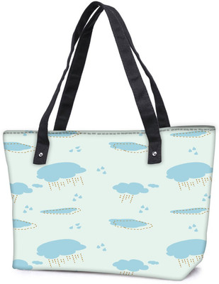 

Snoogg Pack Of 2 Cloudy Rainy Pattern Combo Tote Shopping Grocery Bag With Coin Pencil Purse Shoulder Bag(Multicolor, 5 L)
