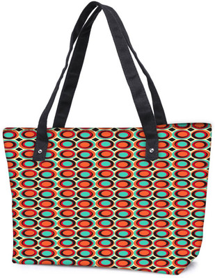 

Snoogg Pack Of 2 Psy Circle Combo Tote Shopping Grocery Bag With Coin Pencil Purse Shoulder Bag(Multicolor, 15 L)