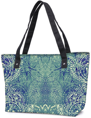 

Snoogg Pack Of 2 Paisley Formation Combo Tote Shopping Grocery Bag With Coin Pencil Purse Shoulder Bag(Multicolor, 15 L)