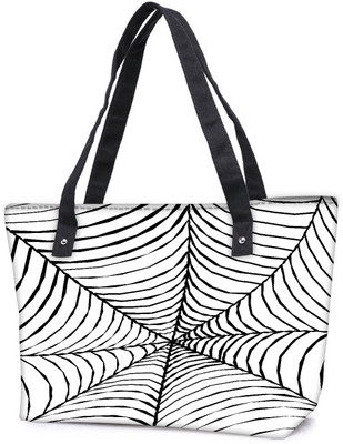 

Snoogg Pack Of 2 Black Spider Web Combo Tote Shopping Grocery Bag With Coin Pencil Purse Shoulder Bag(Multicolor, 5 L)