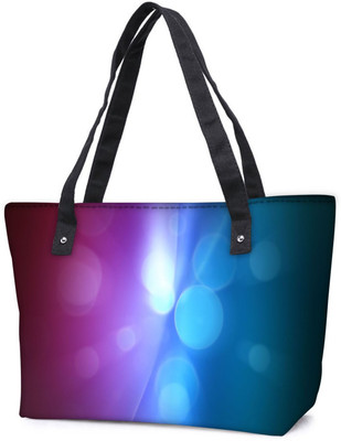 

Snoogg Pack Of 2 Light Circles Combo Tote Shopping Grocery Bag With Coin Pencil Purse Shoulder Bag(Multicolor, 15 L)