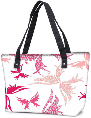 

Snoogg Pack Of 2 Big Unique Butterfly White Pattern Combo Tote Shopping Grocery Bag With Coin Pencil Purse Shoulder Bag(Multicolor, 15 L)