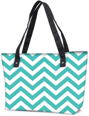 

Snoogg Pack Of 2 Simple Blue Wave 2531 Combo Tote Shopping Grocery Bag With Coin Pencil Purse Shoulder Bag(Multicolor, 15 L)