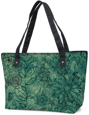 

Snoogg Pack Of 2 Abstract Floral Design Combo Tote Shopping Grocery Bag With Coin Pencil Purse Shoulder Bag(Multicolor, 5 L)