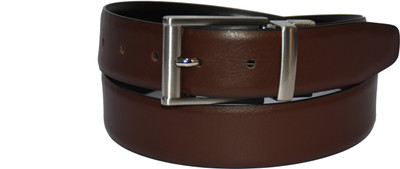 

Pellezzari Men Formal Multicolor Genuine Leather Reversible Belt, Black & brown