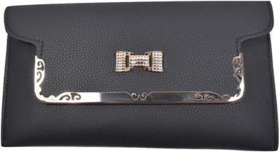 

RIZTA Casual Black, Gold Clutch