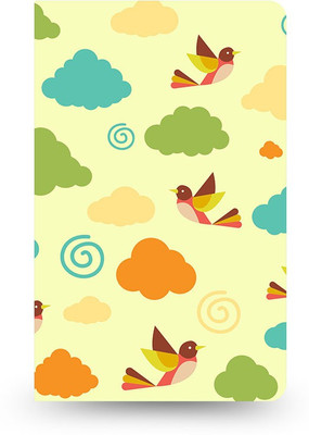 

inkFlap A5 Journal(FlapBook Thin Premium Plain Notebook - Birds & Clouds, Pale Yellow)