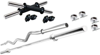 

Star X 3 ft exercise and 2 dumbbell rods Weight Lifting Bar(Silver)
