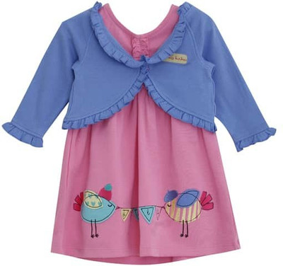 

Mini Klub Girls Midi/Knee Length Casual Dress(Blue, Full Sleeve, Blue blu